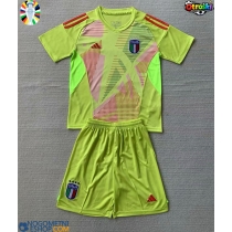 Otroški Nogometni dresi Italija Vratar Domači EP 2024 Kratek Rokav (+ Kratke hlače)